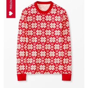Hanna Andersson Red and White Snowflake Pajama Top